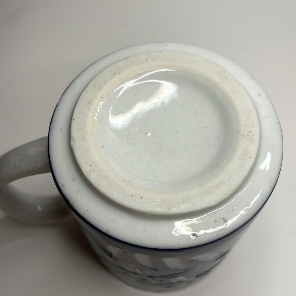 Etched Ceramic Blue Mug - Picture 7 of 11
